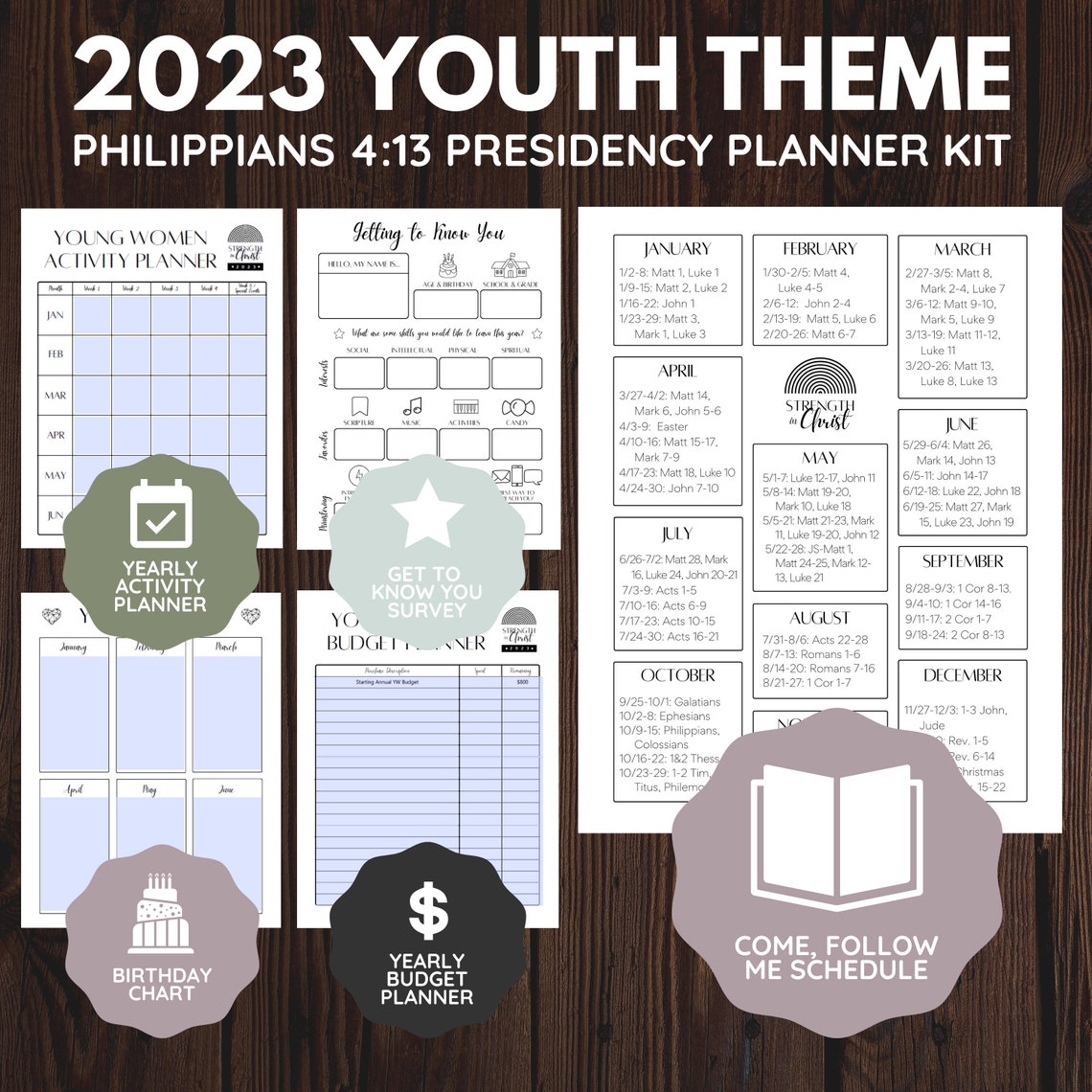 2023 Young Women Presidency &amp; Class Presidency Planner - Etsy
