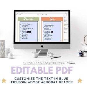 Editable Young Women Girls Camp Packing List | Digital Download image 2