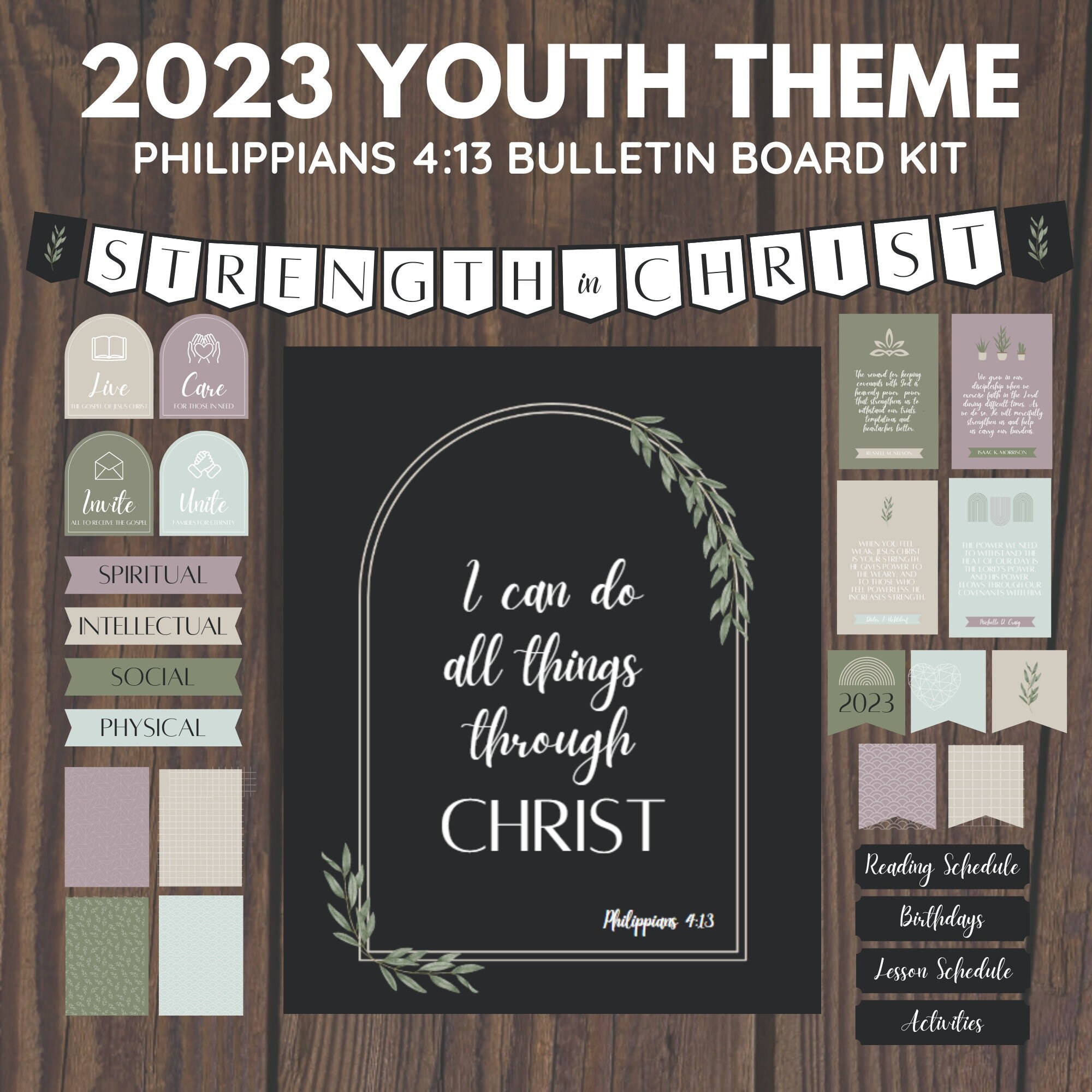 2023 LDS YW Theme Bulletin Board Kit I Can Do All Things Etsy