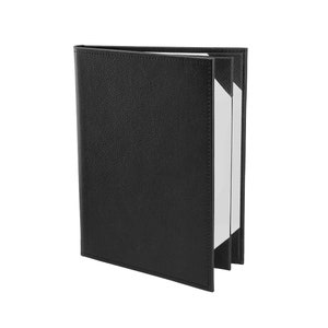 Set of 10 Menu Covers Made of Premium Faux Leather - 8.5" X 11" - 2, 4, 6 and 8 Views - Black and Brown