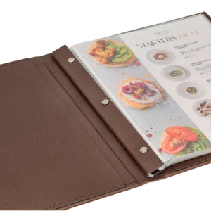 Set of 10 Menu Covers Made of Premium Faux Leather 10 Views 8.5 x 11 image 10