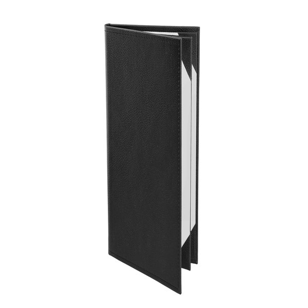 Set of 10 Menu Covers Made of Premium Faux Leather - 4.25" X 11" - 2, 4, and 6 - Black and Brown - Wine List