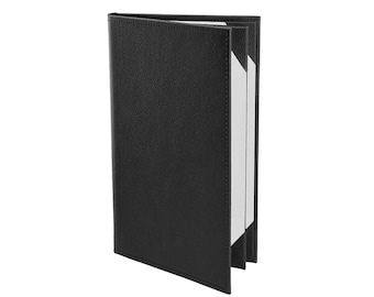 Set of 10 Menu Covers Made of Premium Faux Leather - 8.5" X 14" - 2, 4, 6 and 8 Views - Black and Brown - Legal Size