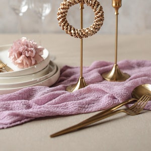 Mauve Boho Wedding Cheesecloth table runner Wedding arch tape Rustic wedding centerpiece Sand ceremony Rustic wedding arbor decor
