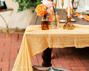 Amber Boho Wedding Cheesecloth table runner Wedding arch tape Rustic wedding centerpiece Sand ceremony Rustic wedding arbor decor