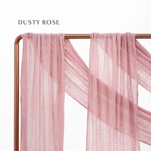 Dusty Rose Cheesecloth fabric Fall wedding arch decor Rustic wedding arch fabric Boho Wedding aisle decor Arch backdrop Arbor decor garland
