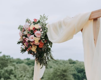 Herbst Hochzeit Bogen Dekor Boho Hochzeit Kulisse Strand Hochzeit Girlande Bogen Kulisse Stoff Hochzeit Gang Dekor Rustikal Hochzeit Arbor Dekor