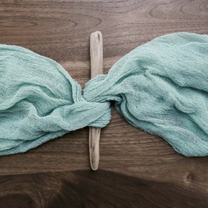 Mint Green Boho Wedding Cheesecloth table runner Wedding arch tape Rustic wedding centerpiece Sand ceremony Rustic wedding arbor decor