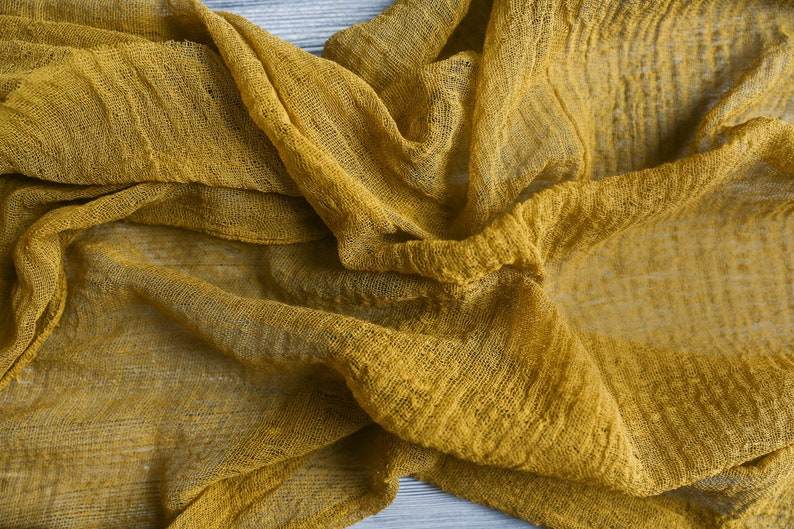 Mustard Gauze Runner Wedding Cheesecloth Table Runner Wedding Etsy