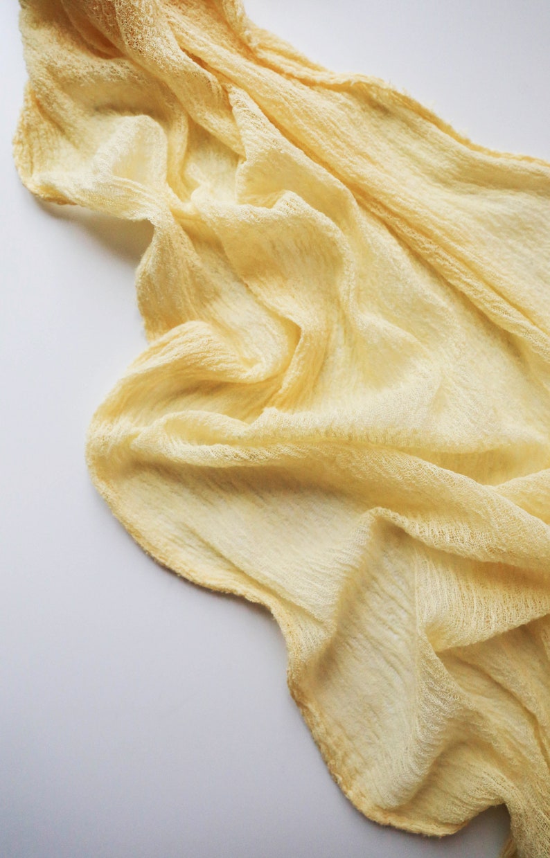 Yellow Cream Boho Wedding Cheesecloth Table Runner Wedding Etsy