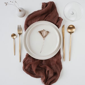 Terracotta cheesecloth napkin Rustic wedding gauze napkin Wedding napkin Cheese cloth napkins Boho Wedding napkins
