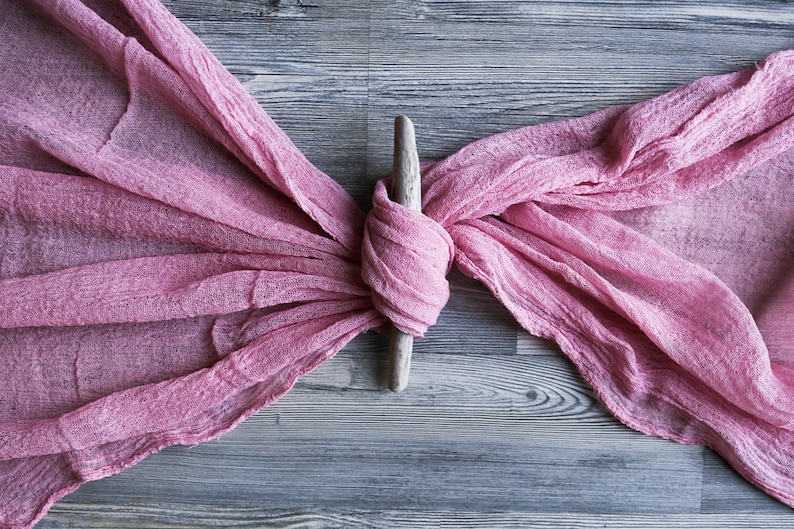 Pink table runner Boho Wedding Cheesecloth Rustic wedding centerpiece Sand ceremony Rustic wedding arbor decor image 1