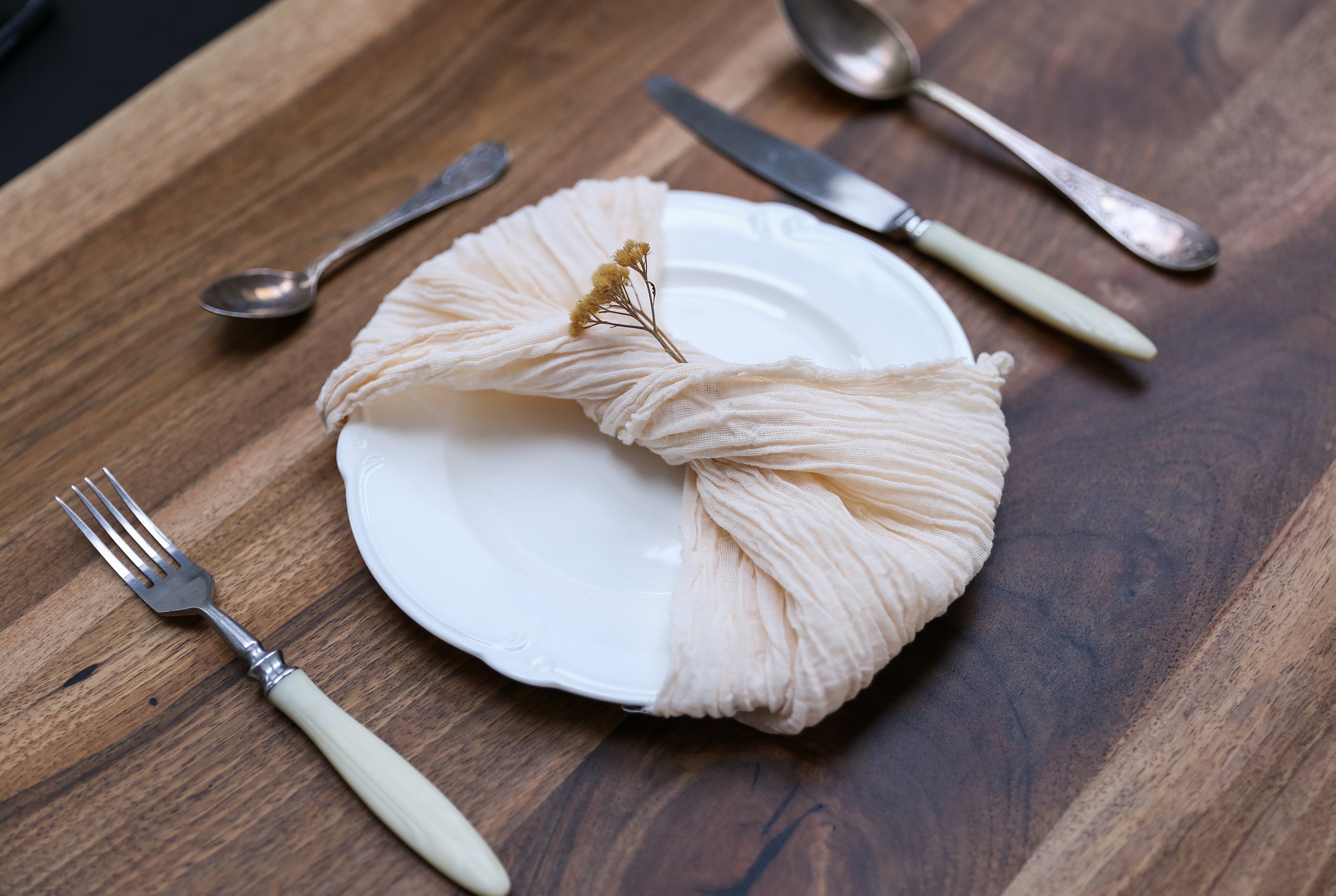 Ivory Cotton gauze napkin Rustic wedding gauze napkinWedding Etsy