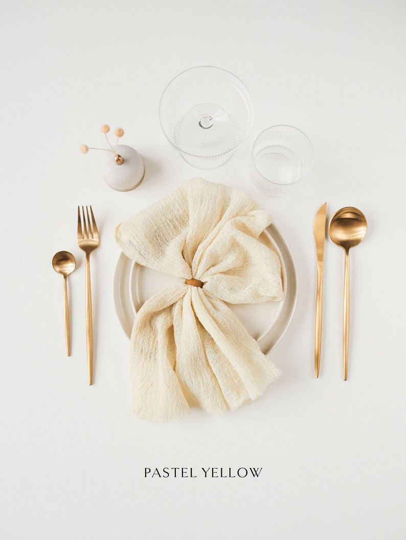 Ivory Wedding Napkins Cheesecloth Napkins Rustic Wedding Gauze Napkins