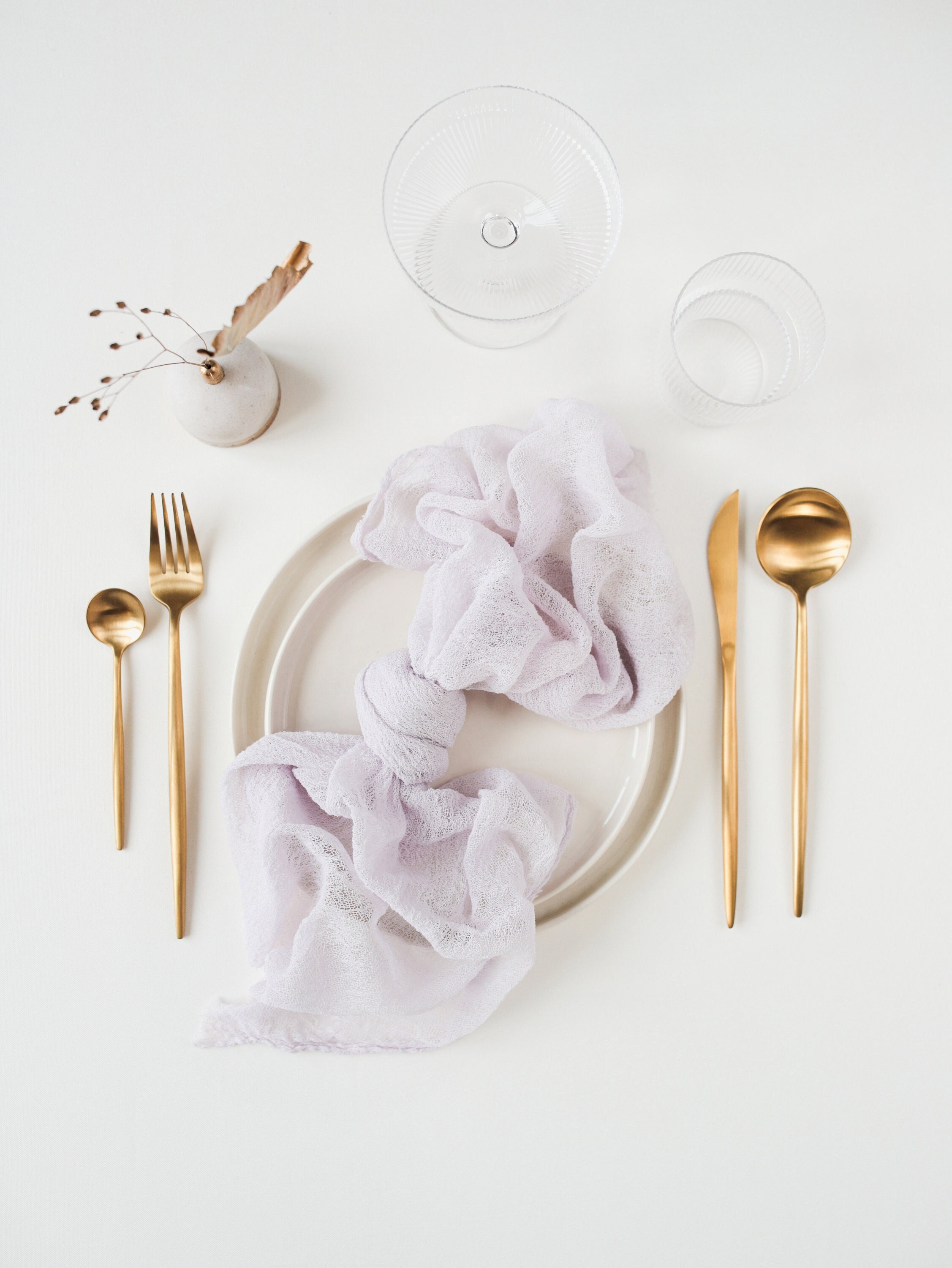 Lilac Light Purple wedding napkins cheesecloth napkins Rustic wedding decor gauze napkins Cheese cloth napkins Rehearsal