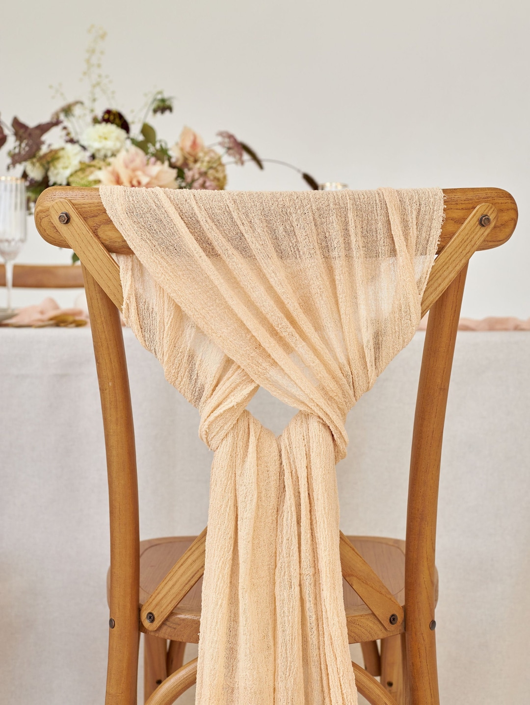 Boho Chair Sash for Wedding Ceremony Decor Bridal Shower Chair Cover
