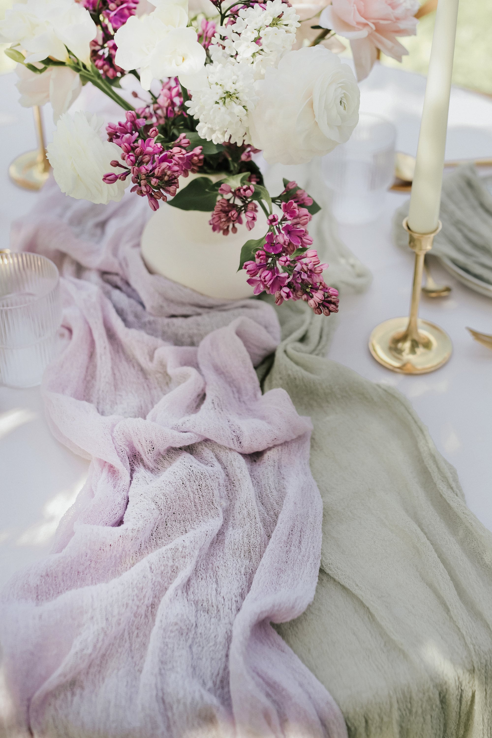 Centro de mesa de baby shower Lila Boho Decoración de la mesa de boda  Decoración del arco de boda de la playa Decoración de la ducha nupcial  Servilletas de tela de algodón -, image size:2000x3000