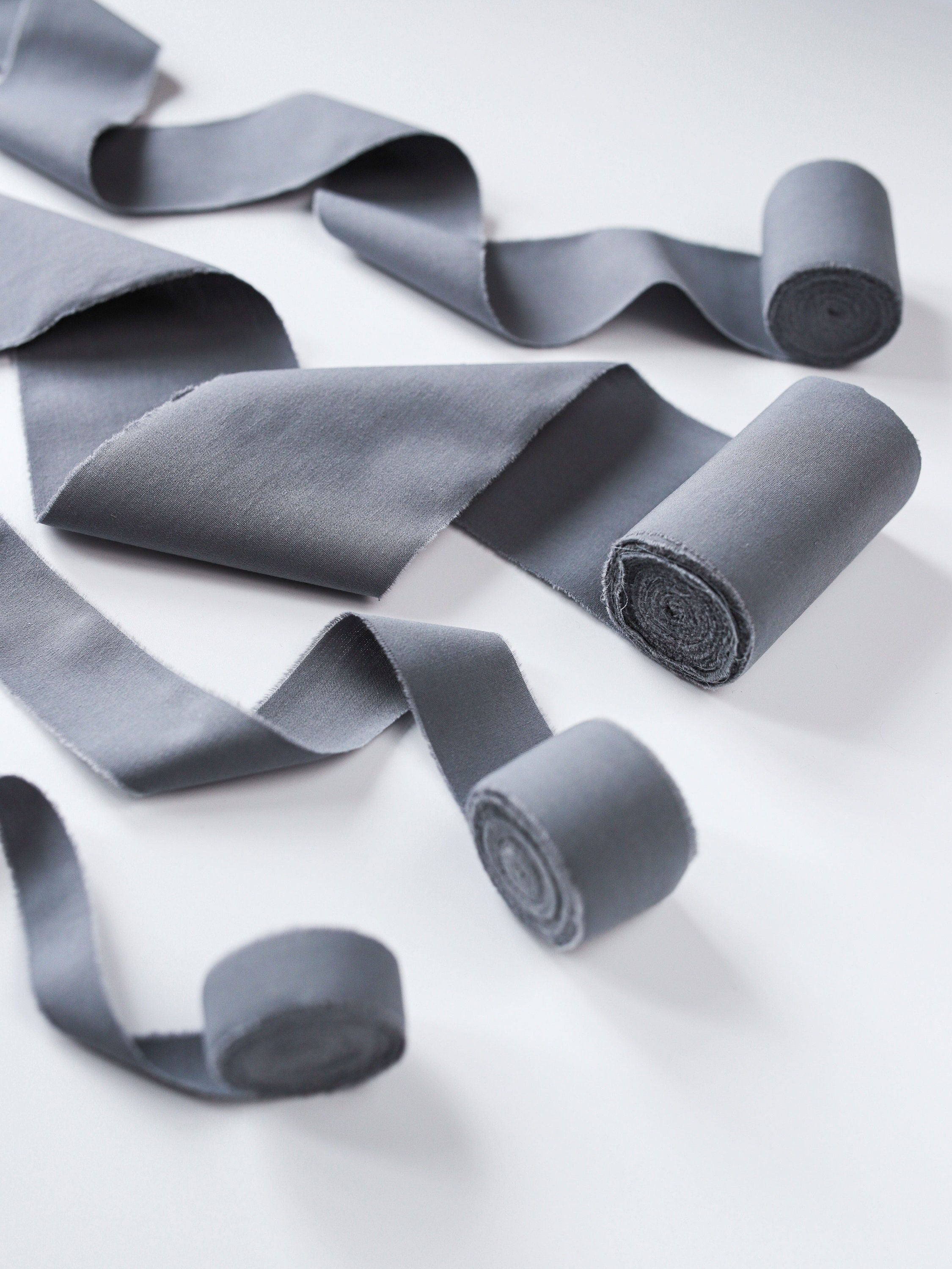 Reusable Ribbons Silver Grey Christmas Ribbon Designer Ribbon Reusable Gift Wrap Hand ...