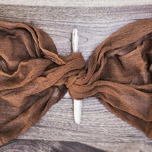 Spice Brown Boho Wedding Cheesecloth table runner Wedding arch tape Rustic wedding centerpiece Sand ceremony Rustic wedding arbor decor