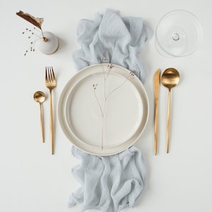 Spring table decor Grey Mist wedding cloth napkins Cheesecloth napkins Rustic wedding Gauze napkin Boho wedding Blue baby shower decor
