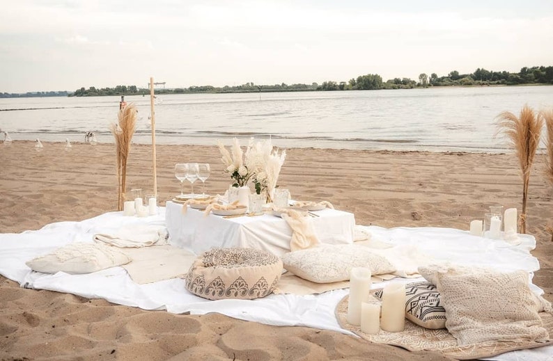 Light Dusty Blue Boho Wedding Cheesecloth table runner Wedding arch tape Rustic wedding centerpiece Sand ceremony Rustic wedding arbor decor image 9