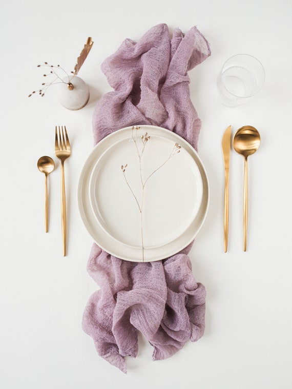 Mauve Cheesecloth Napkin Rustic Wedding Gauze Napkin Wedding Etsy
