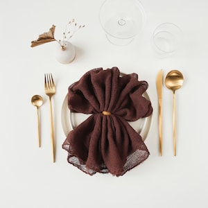 Spice Brown cheesecloth napkin Rustic wedding gauze napkin Wedding napkin Cheese cloth napkins Boho Wedding napkins