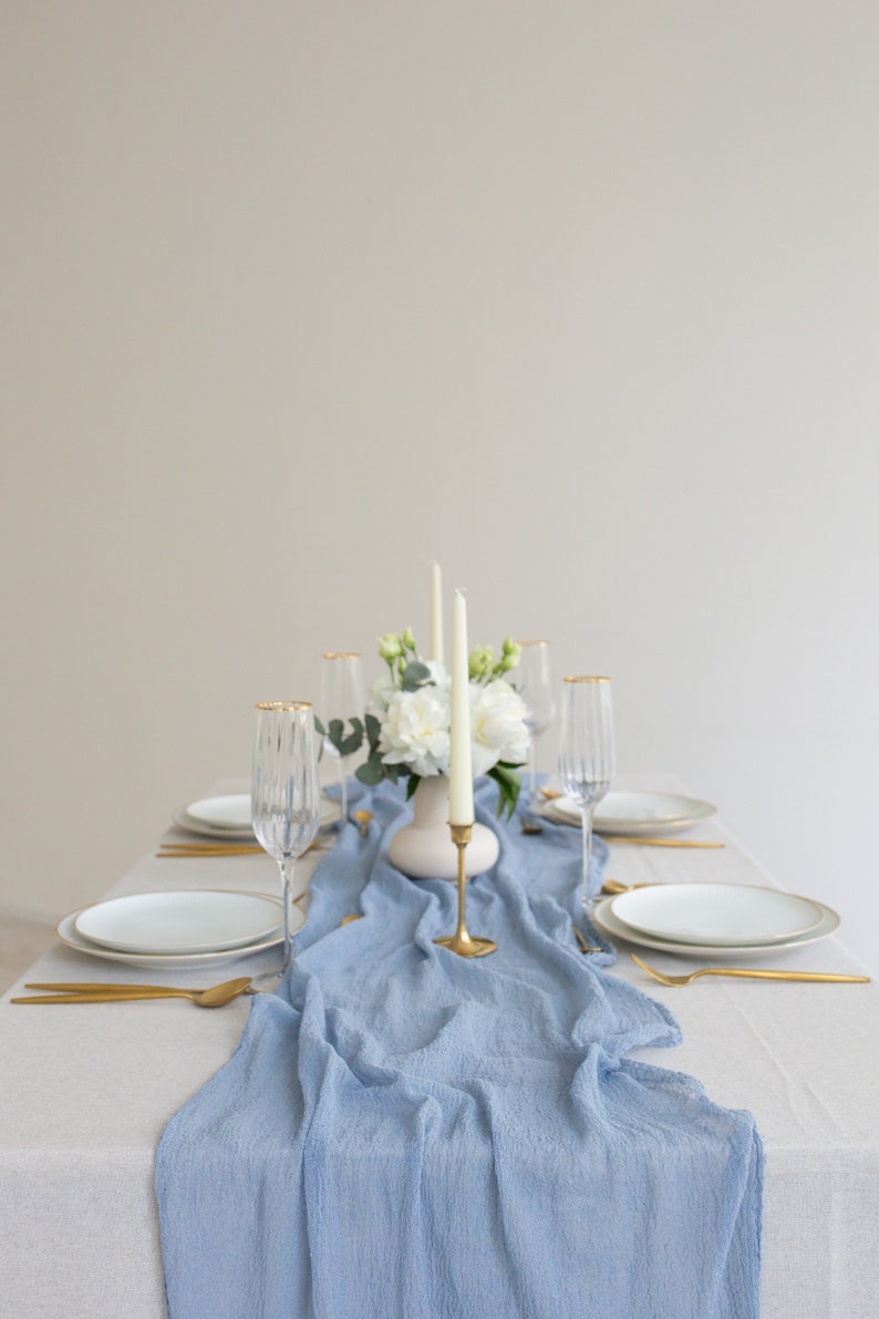 Dusty Blue Cheesecloth Napkin Rustic Wedding Gauze Napkin Etsy