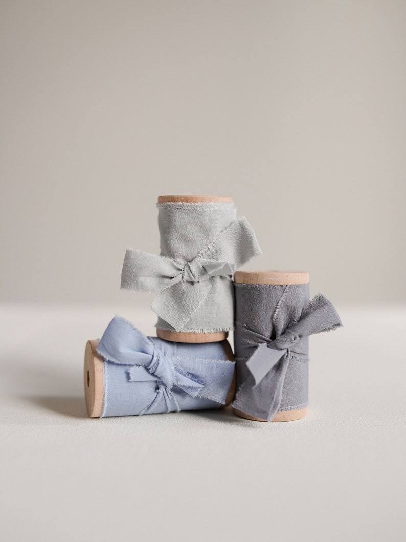 Reusable Ribbons Pastel Beige Hand Dyed Christmas Ribbon Designer Reusable Gift Wrap ...