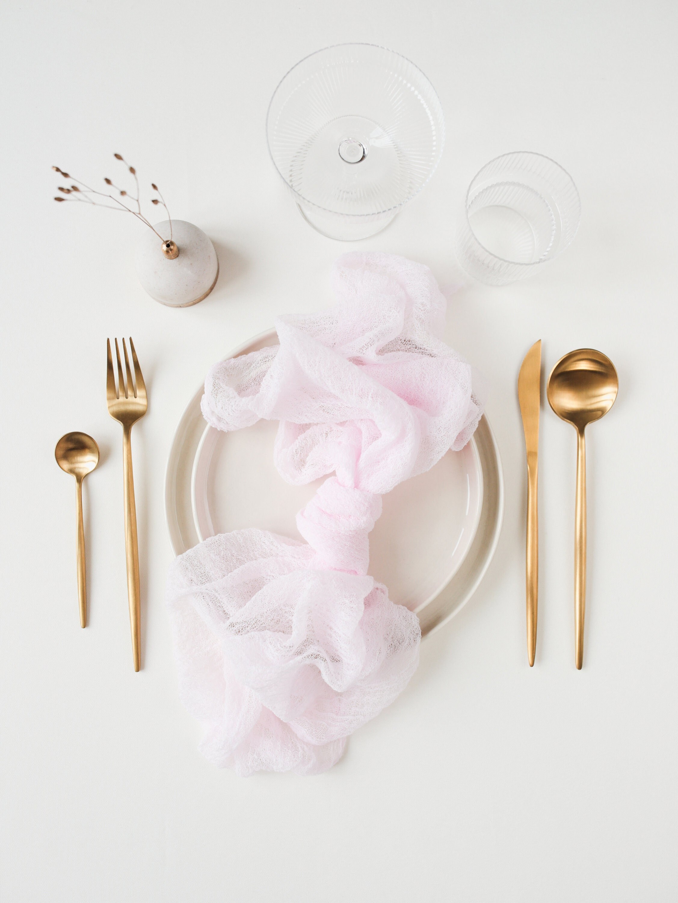 Location serviette de table rose décoration mariage Bretagne
