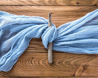 Light Blue Boho Wedding Cheesecloth table runner Wedding arch tape Rustic wedding centerpiece Sand ceremony Rustic wedding arbor decor