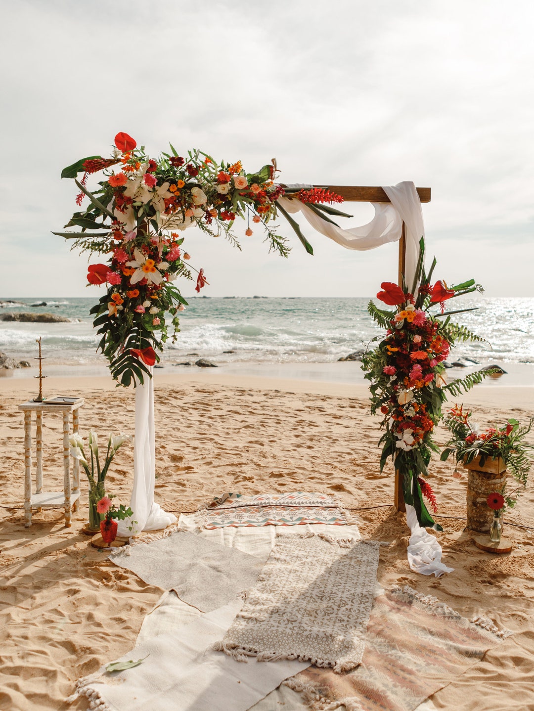 Beach Wedding Arch Decor Wedding Arch Fabric Boho Arch - Etsy