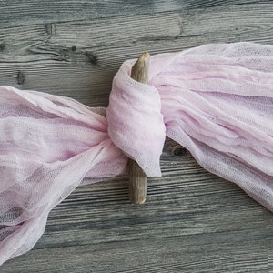 Crepe Pink Boho Wedding Cheesecloth table runner Wedding arch tape Rustic wedding centerpiece Sand ceremony Rustic wedding arbor decor