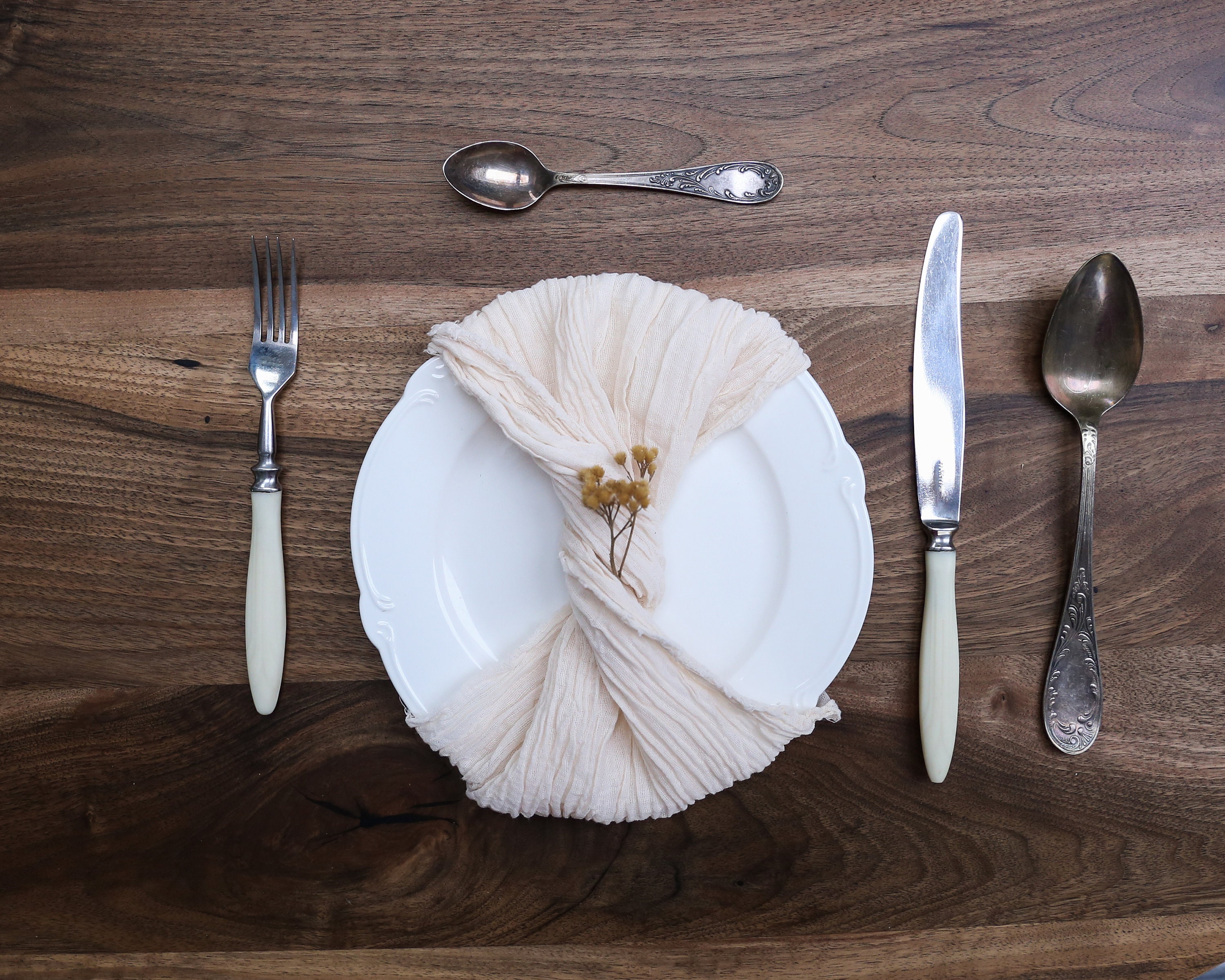 Ivory Cotton gauze napkins Rustic wedding gauze napkins Etsy