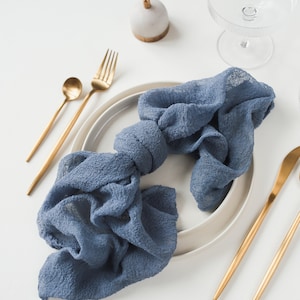 Ocean Blue cheesecloth napkin Rustic wedding gauze napkin Wedding napkin Cheese cloth napkins Boho Wedding napkins