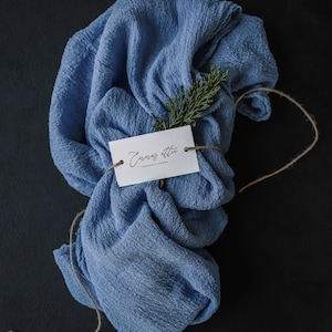 Christmas table runner Sapphire Blue Wedding table decor Cheesecloth runner Wedding table centerpiece Gauze table runner Dinning table decor