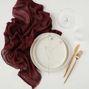 Burgundy cheesecloth napkin Rustic wedding gauze napkin Wedding napkin Cheese cloth napkins Boho Wedding napkins