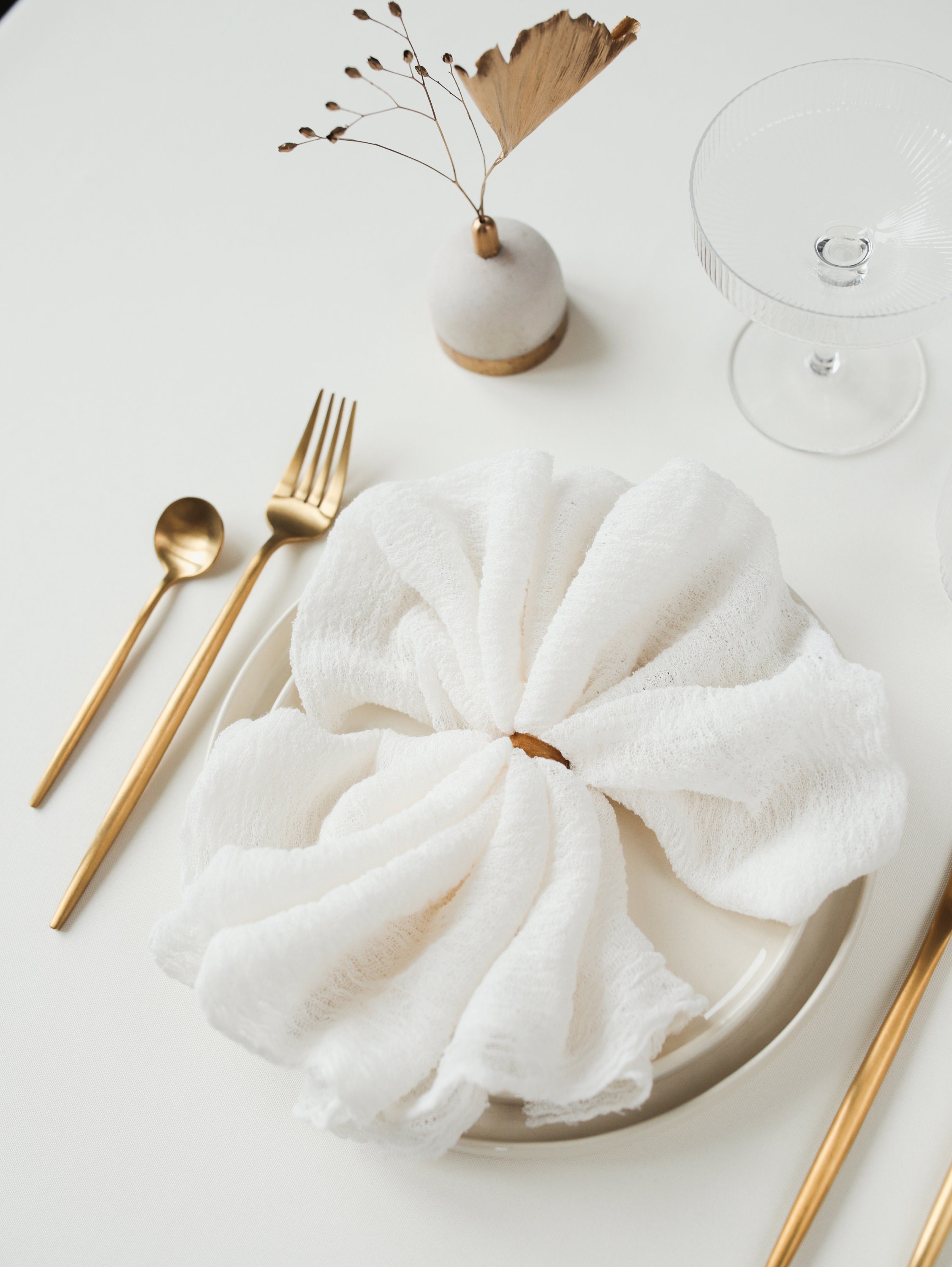 Pearl White Boho Wedding Cheesecloth Table Runner Wedding Arch