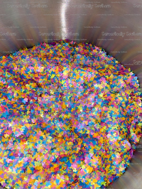 Pastel Mouse Shape Glitter 4x3mm | “Mouse Confetti” Polyester Glitter for Tumblers, Resin & Nails
