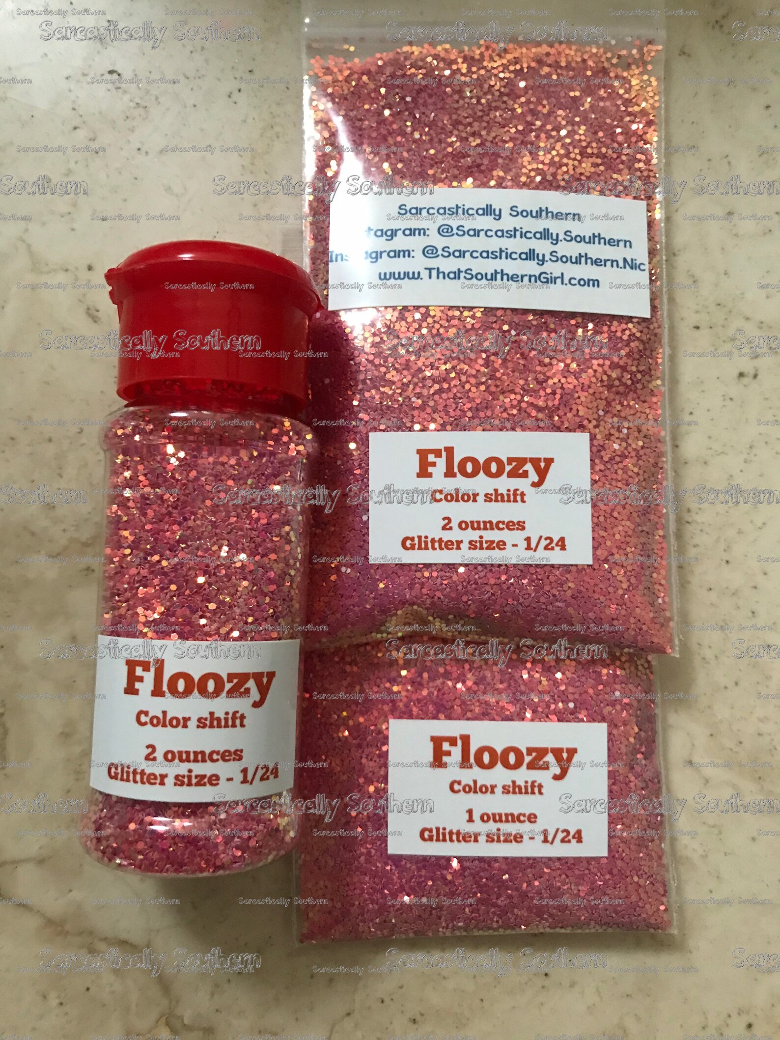 Glitter floozy color Shift Size 1/24, Chameleon, Pink, Purple, Solvent