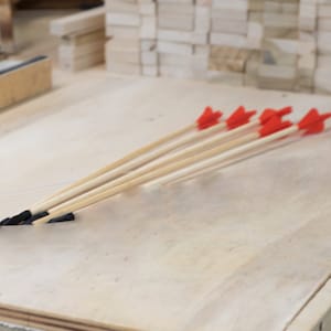 Long Bow Arrows | Set of 5 | Wooden Toy