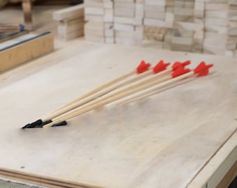Long Bow Arrows | Set of 5 | Wooden Toy