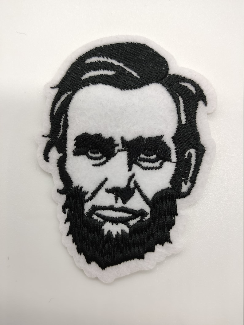 ABRAHAM LINCOLN Patch 2 x 2.75 Embroidered Iron Etsy