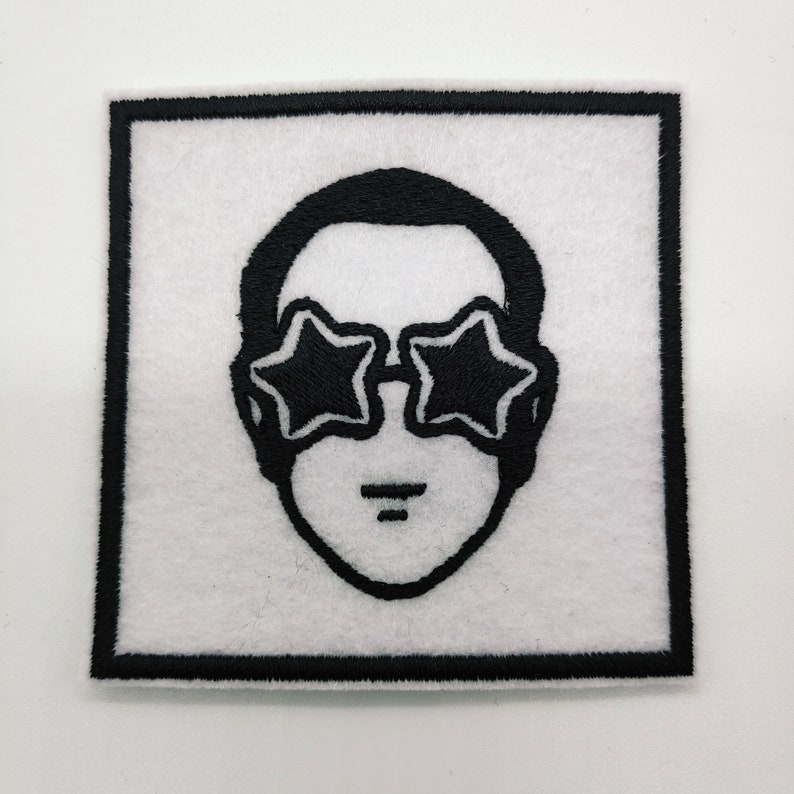 ELTON JOHN Patch 3 X 3 Embroidered Iron on Patch Etsy