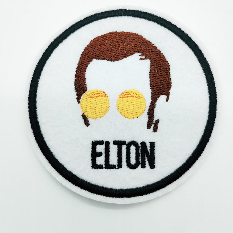 ELTON JOHN Patch 3 X 3 Embroidered Iron on Patch Etsy