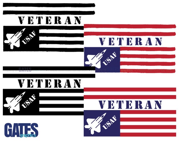 Download Us Air Force Veteran American Flag Digital Download Jpeg Etsy