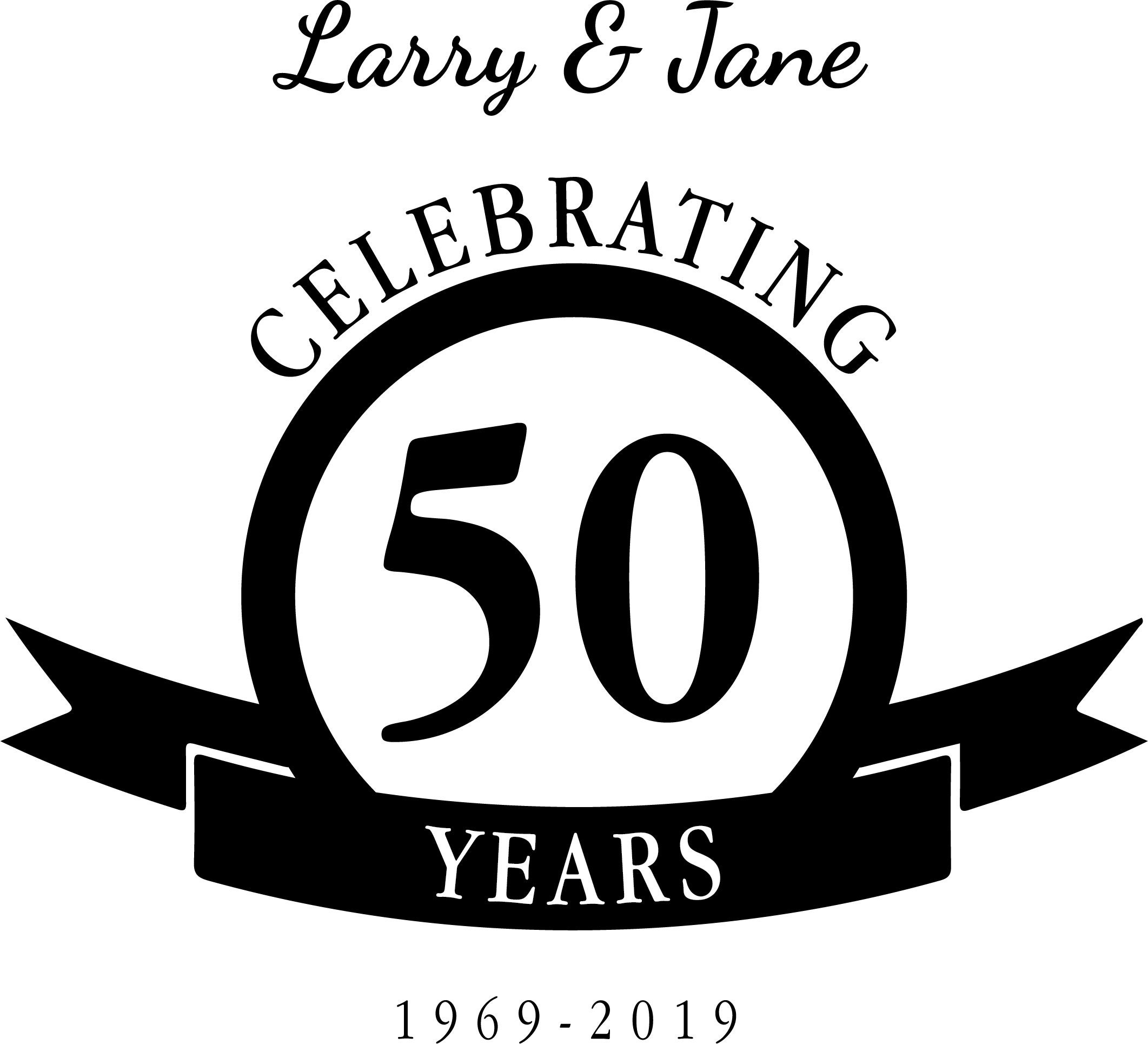 Personalized Custom 50 Year Anniversary Logo Celebrating 50 Etsy