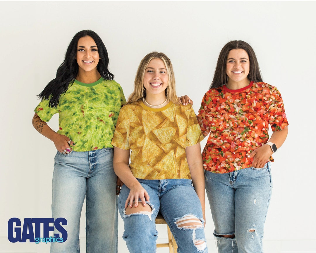 Mexican Food Taco Chips Salsa Guac Unisex Matching Halloween Shirt, Matching Friends Coworkers