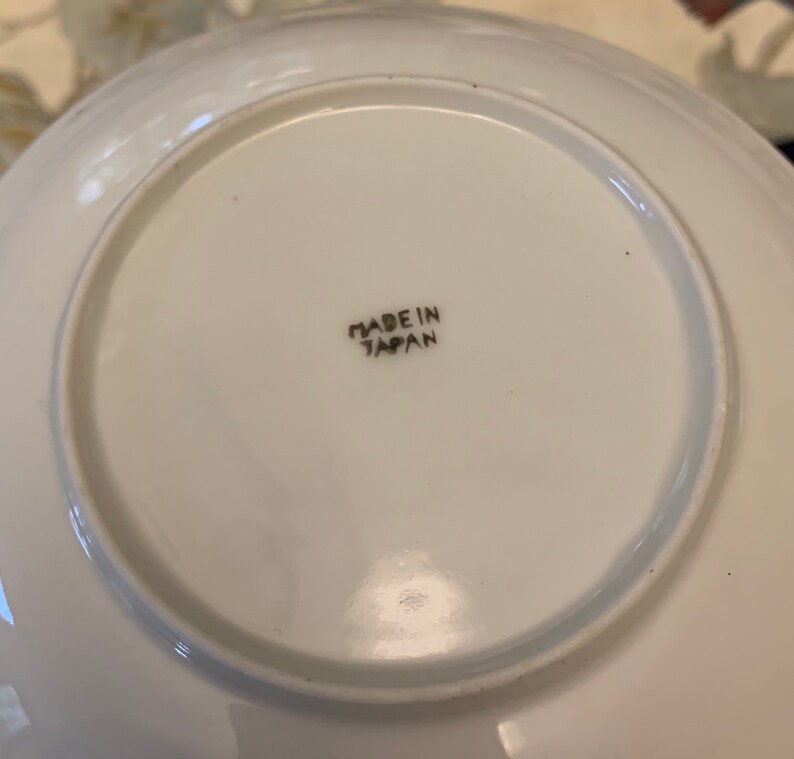 Vintage Japanese Lusterware Blue Bird Tea Cups and Dessert Etsy