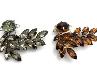 Vintage Judy Lee Rhinestone Brooches